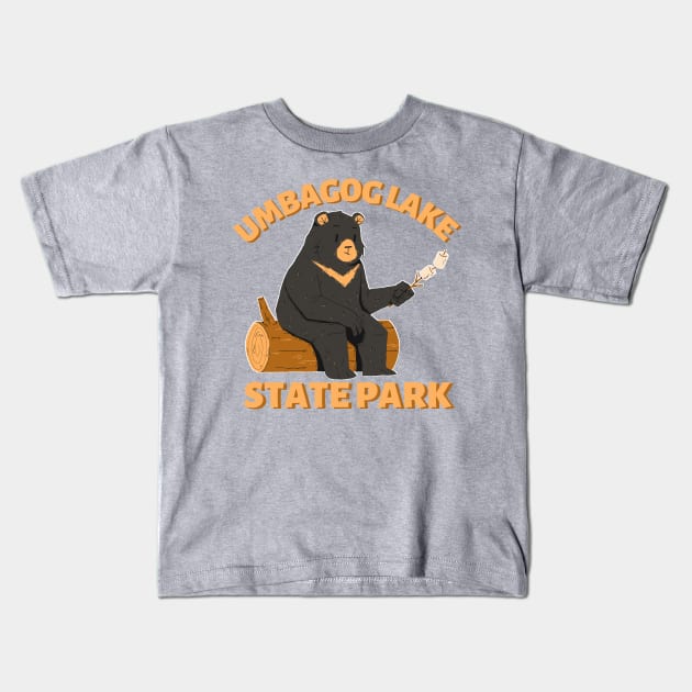 Umbagog Lake State Park Camping Bear Kids T-Shirt by Caring is Cool